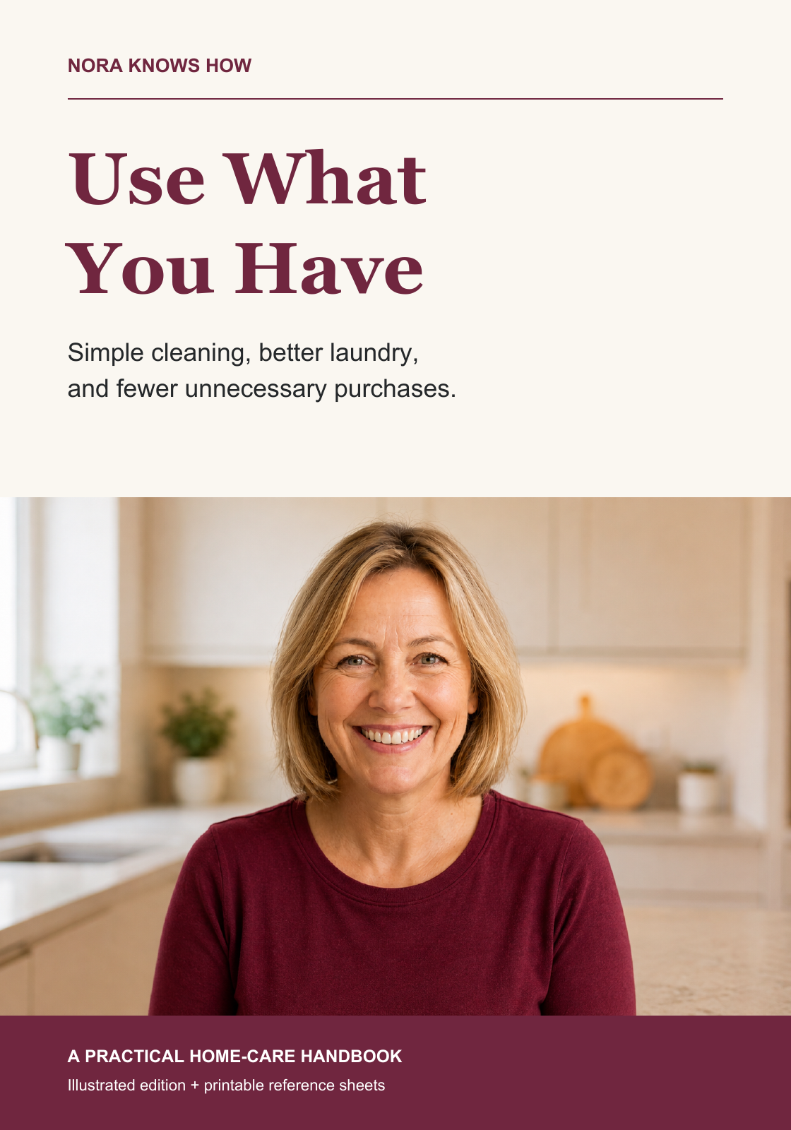 Use What You Have by Nora Knows How, illustrated handbook cover