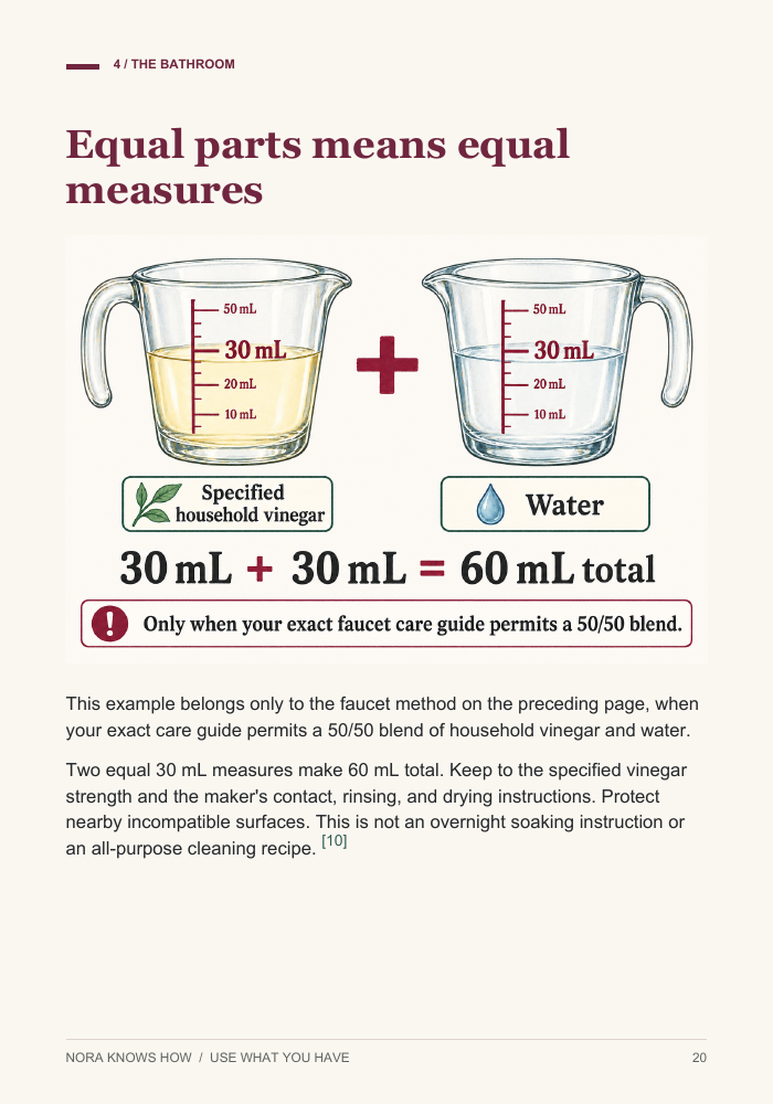 Equal parts means equal measures
